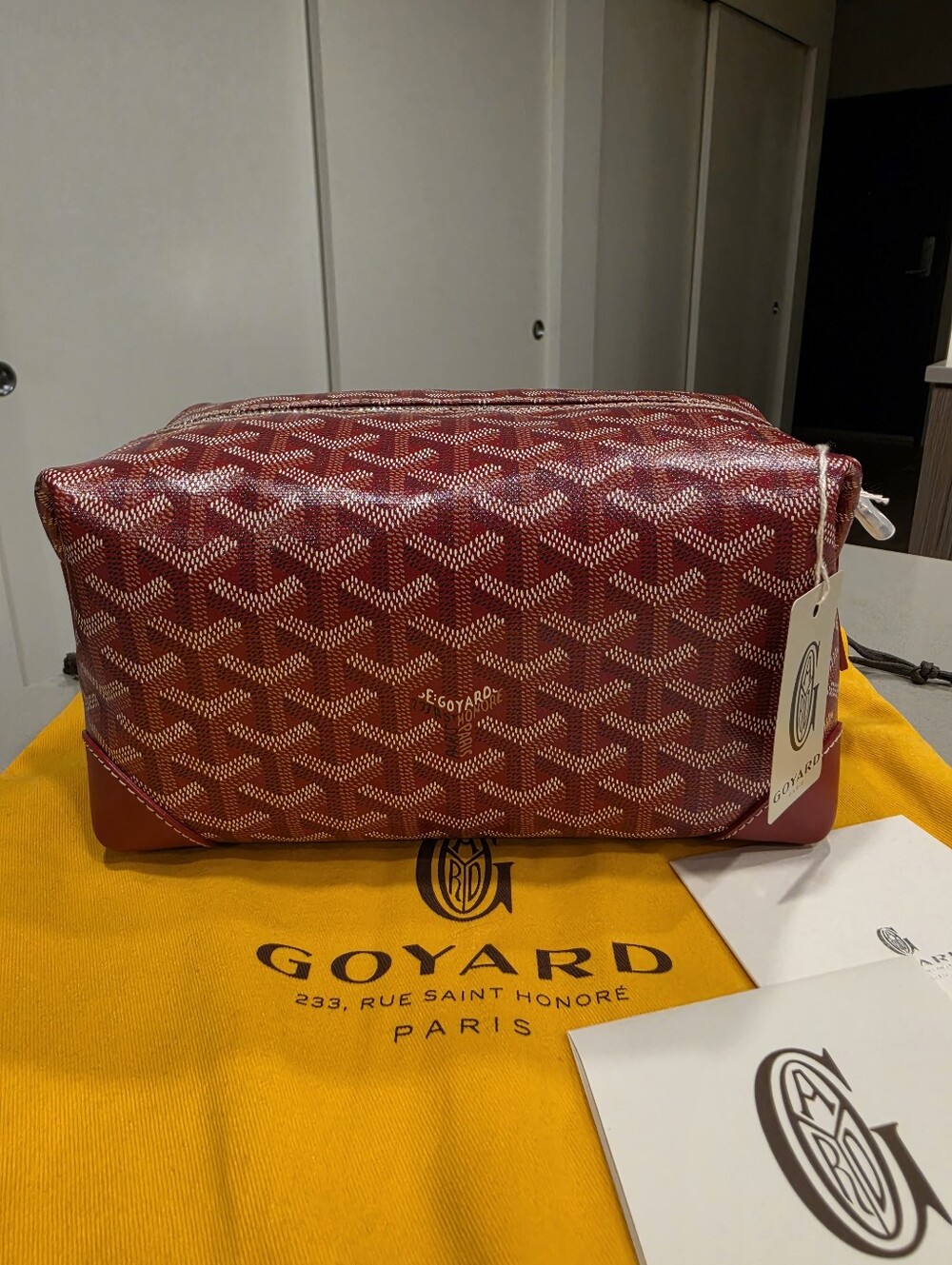 Goyard Red Toiletry Pouch